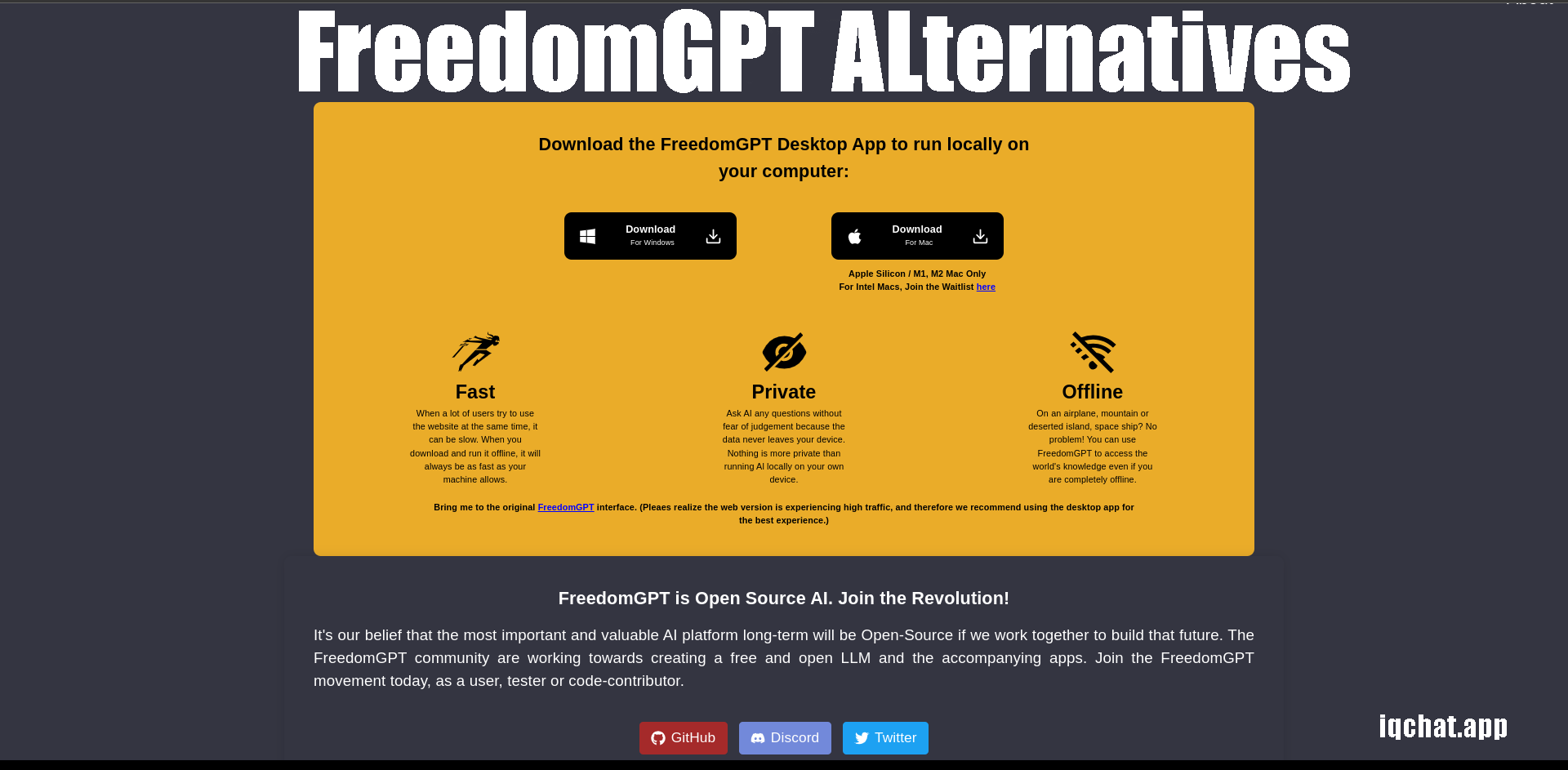 FreedomGPT Alternatives