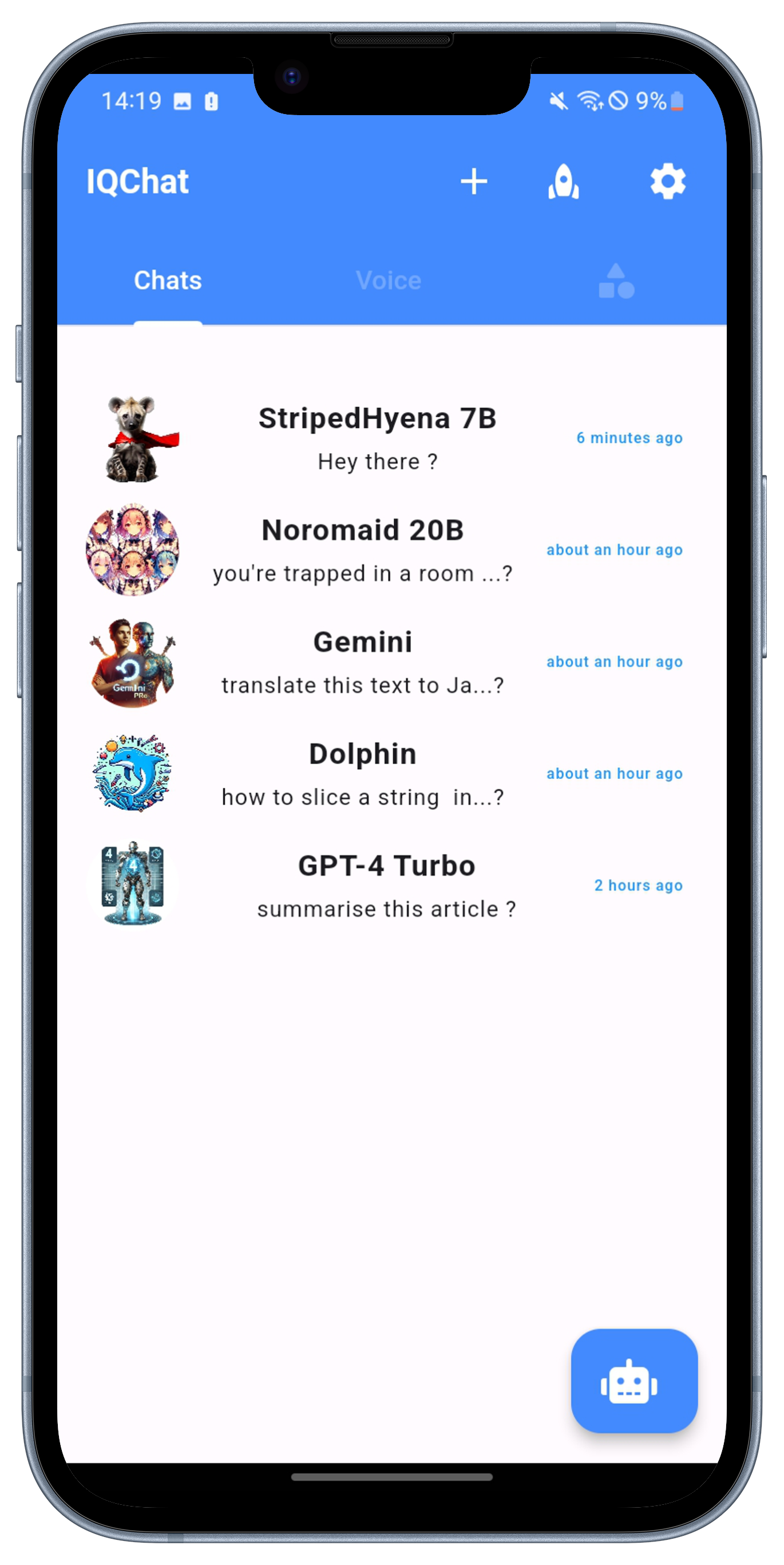 IQCHat App Screen UI iphone image