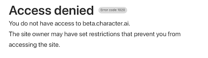    Character ai  access denied 