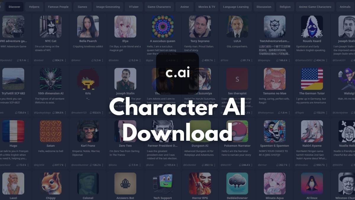 Character AI donwload
